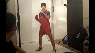 【卓球】江宏傑選手スタジオ写真撮影中！ジャンくんスマイルがカワイイ！