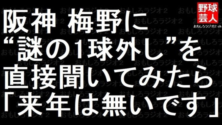 阪神 梅野が裏話 阪神タイガース的国語辞典 2018年12月25日